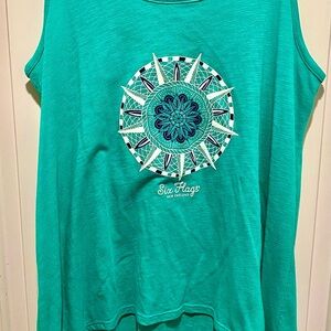 New no tag Teal Six Flags Tank Top